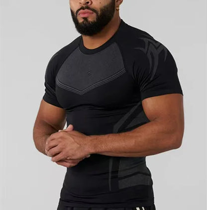 Men's Compression Training T-Shirt - Tribal Print