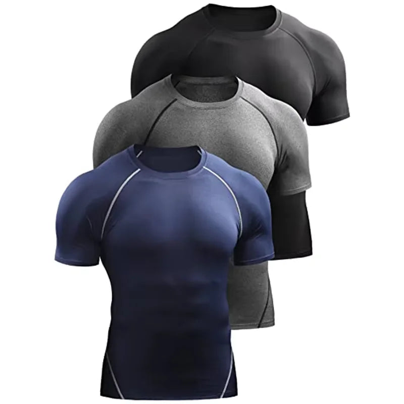 KOVYQ Men's Compression Training Tee | Quick-Dry Sport Shirt
