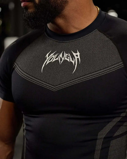 Men's Compression Training T-Shirt - Tribal Print
