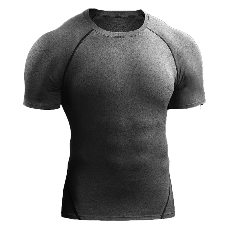 KOVYQ Men's Compression Training Tee | Quick-Dry Sport Shirt