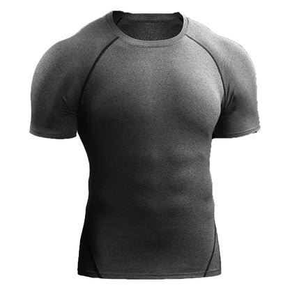 KOVYQ Men's Compression Training Tee | Quick-Dry Sport Shirt