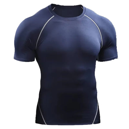 KOVYQ Men's Compression Training Tee | Quick-Dry Sport Shirt