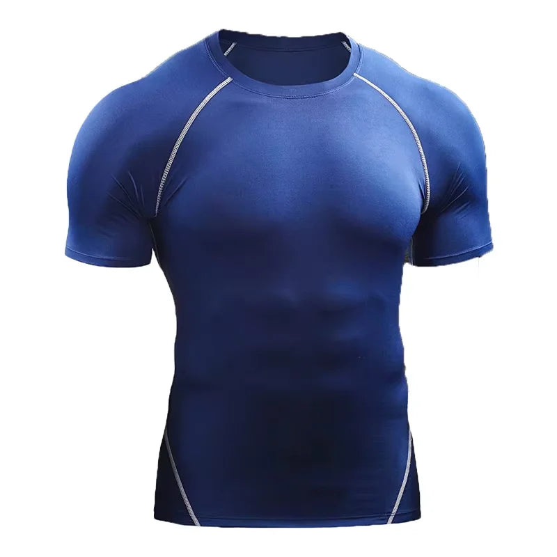KOVYQ Men's Compression Training Tee | Quick-Dry Sport Shirt