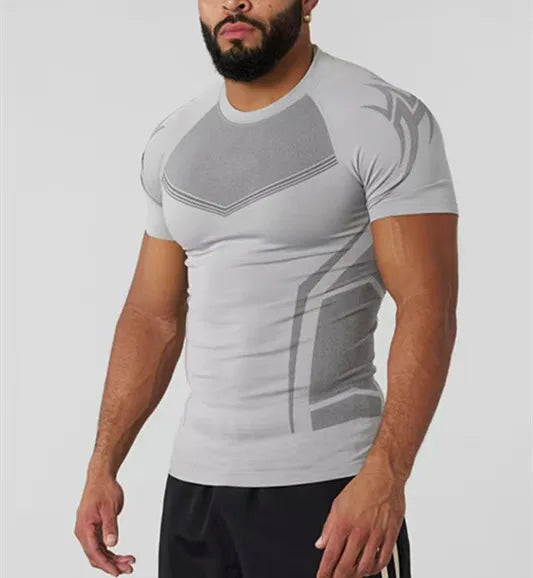 Men's Compression Training T-Shirt - Tribal Print