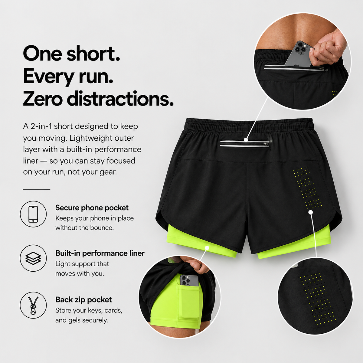 Men's MotionCore™ 2-in-1 Running Shorts