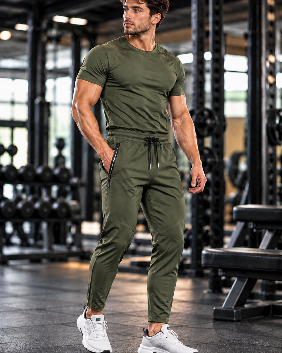 KOVYQ FlexCore men's performance pants in blue
