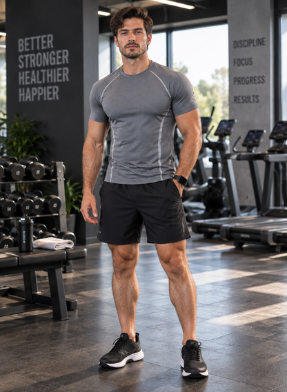Men's Compression Training Tee | Quick-Dry Sport Shirt