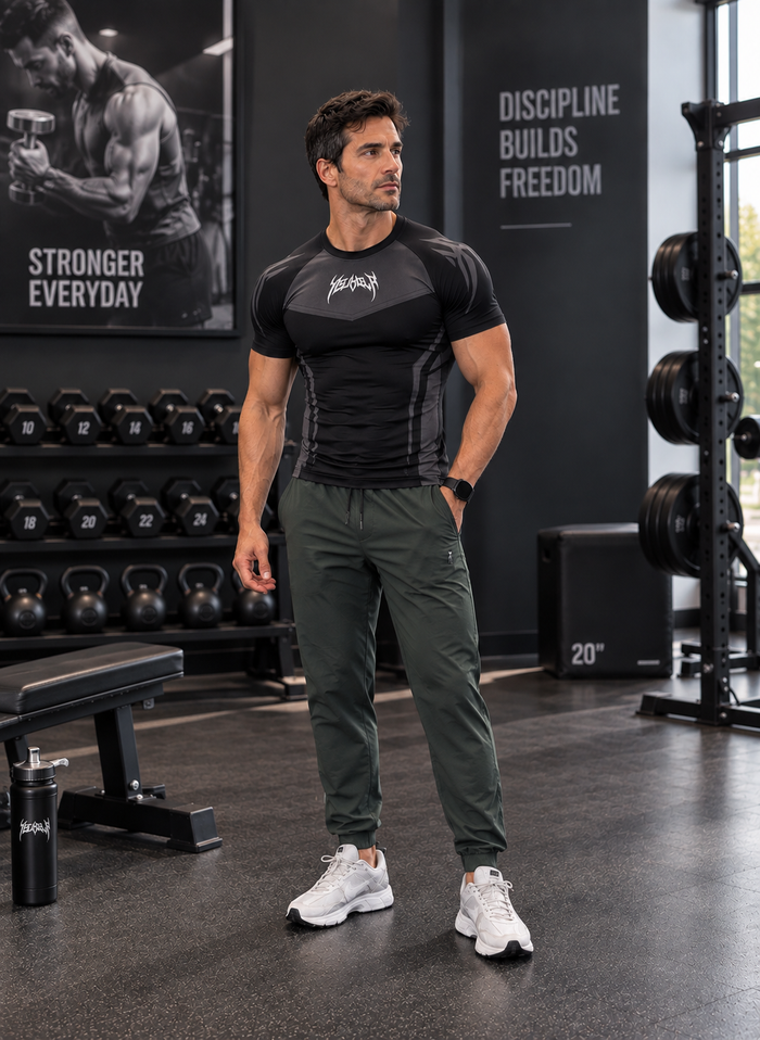 Men's Compression Training T-Shirt - Tribal Print