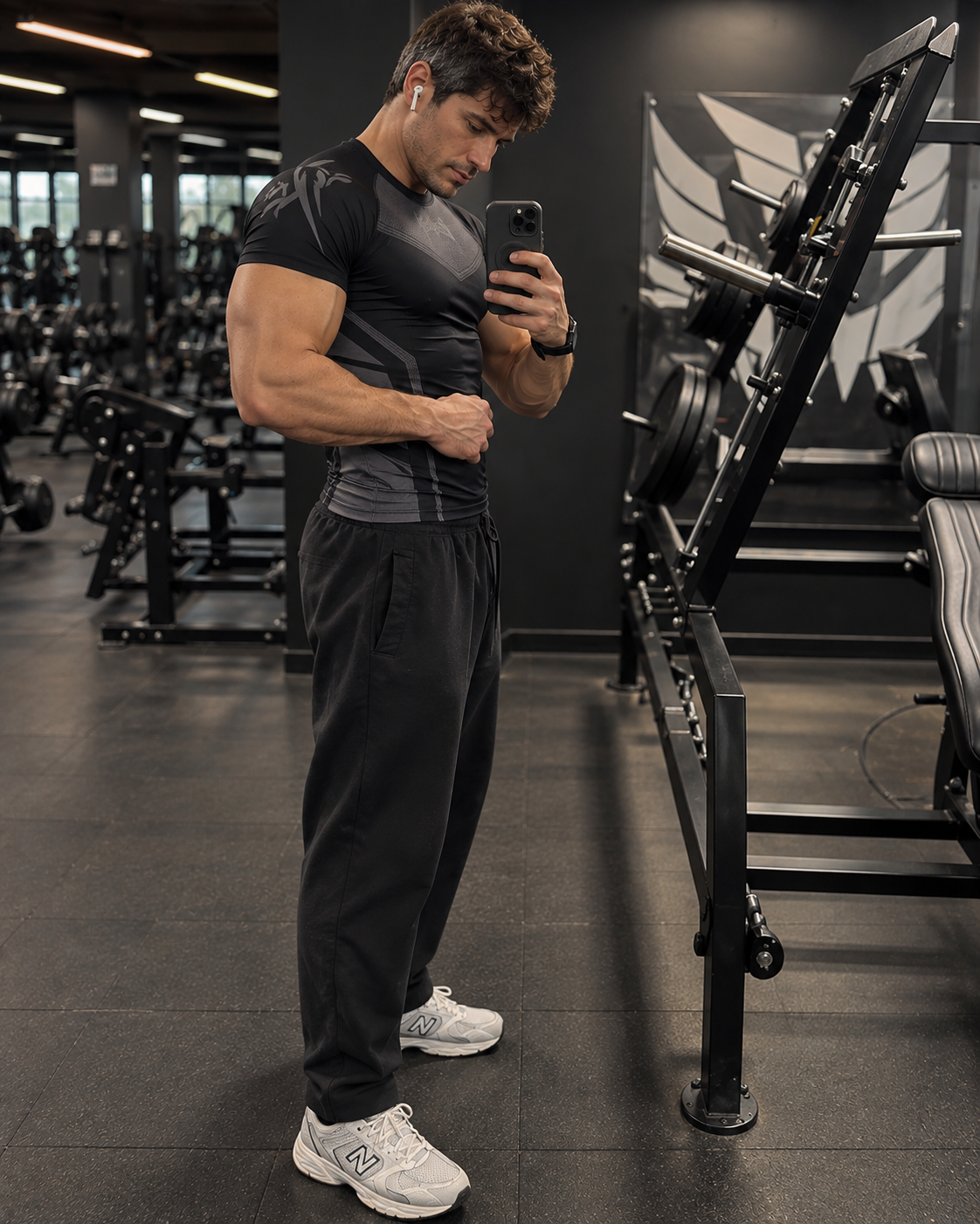 Men's Compression Training T-Shirt - Tribal Print